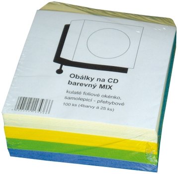 samolepic barevn oblka na CD, 100ks