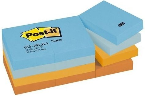 3M Post-it 653 MLBA 38x51mm, 12x100 lstk