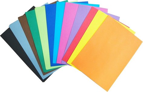 barevný papír A3, 80g/12x5listů