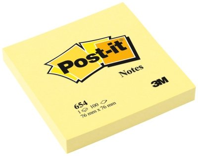 3M Post-it 654 Y  76x76mm, 100 lístků