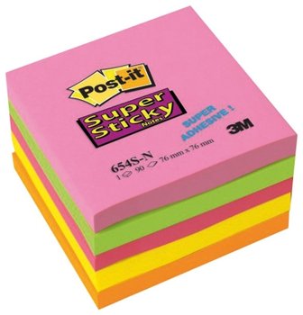 3M Super Sticky 654 S-N kostka 76x76mm, 450 lstk