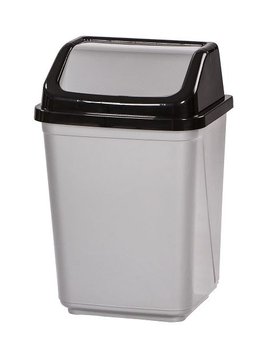Odpadkový hranatý koš s výklopným víkem, 10l