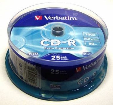 CD-R Verbatim 52x/700MB/spindl box 25ks
