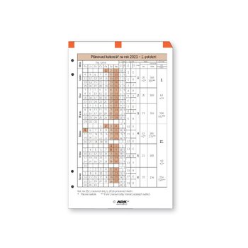 Plnovac kalend ADK A6 2026