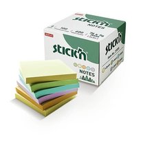 samolepic bloek Stick by Hopax FSC/76x76mm/6x100l pastel