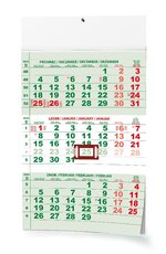 nástěnný kalendář TŘÍMĚSÍČNÍ zelený