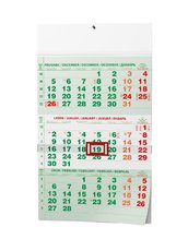 Nástěnný kalendář Tříměsíční zelený